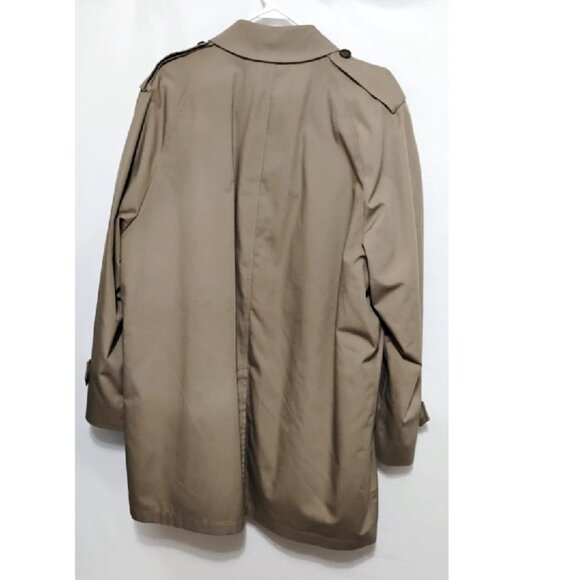 Mens 42S London Fog All Weather Short Trench Coat Tan NEW VTG - Picture 2 of 8